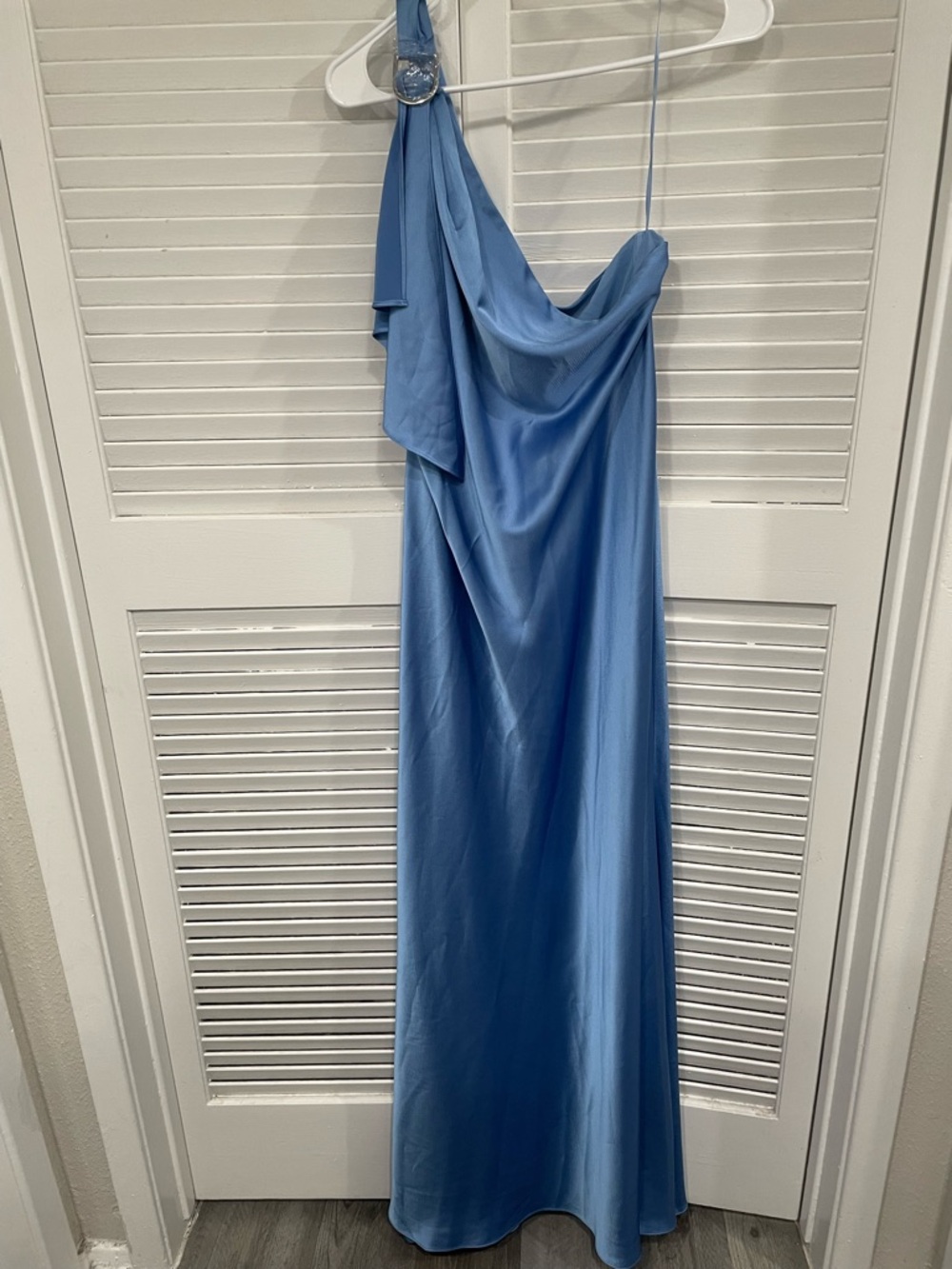 NWT Ralph Lauren Satin Charmeuse One-Shoulder Gown - Picture 3 of 13